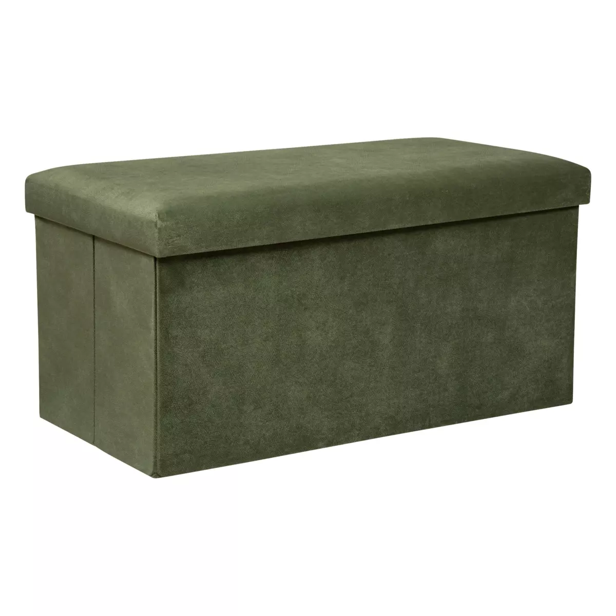 Pouf de rangement double Lilou Vert kaki 1