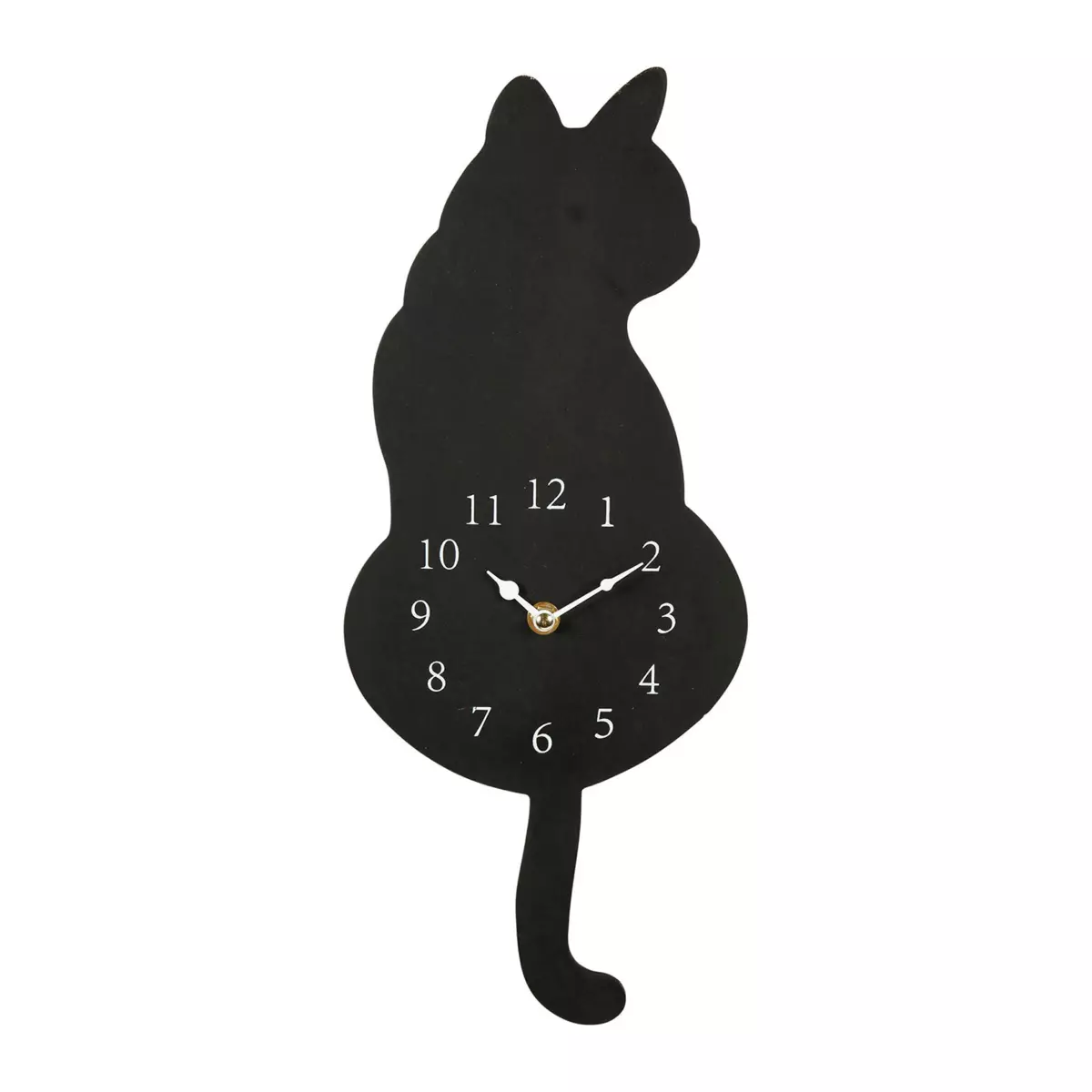 Decoratieve muurklok (H40 cm) Zwarte Kat