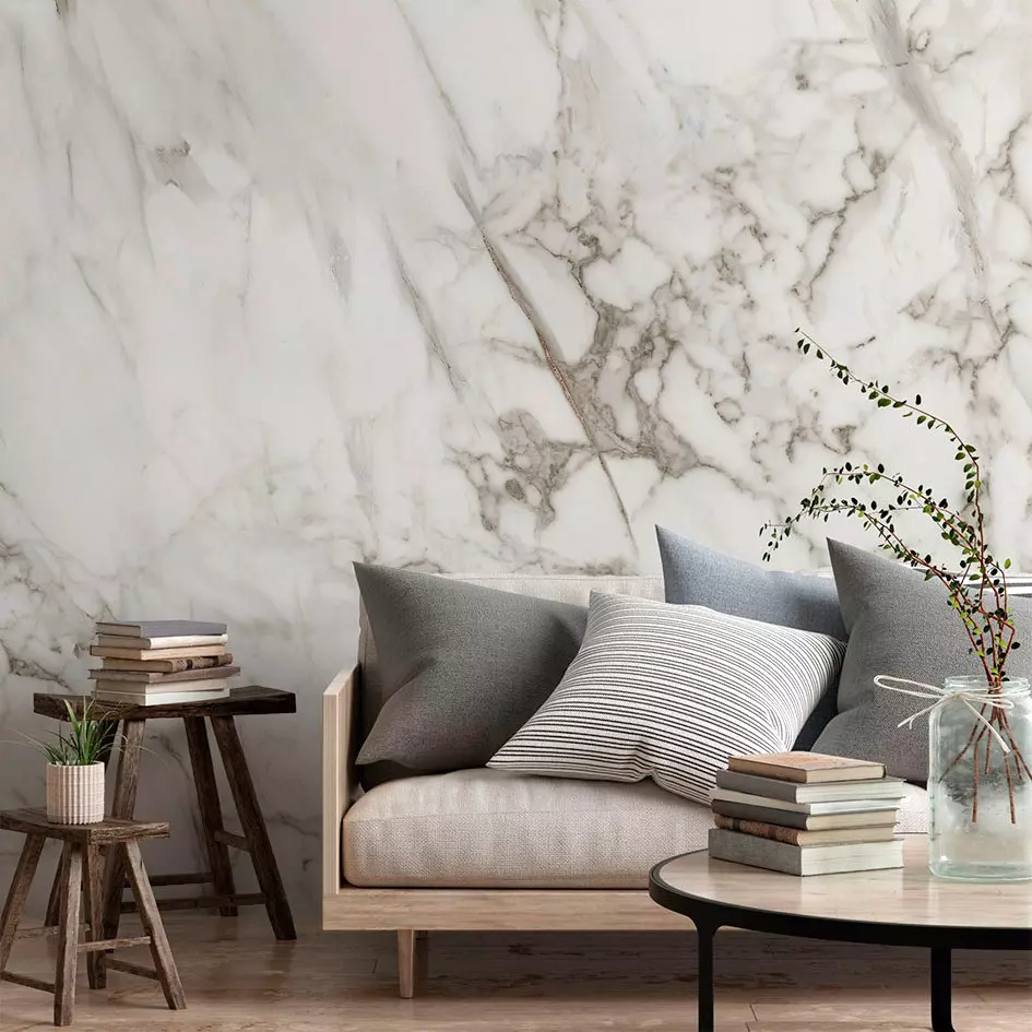 Papel pintado adhesivo (257 x 260 cm) Brown Jasper Gris 1