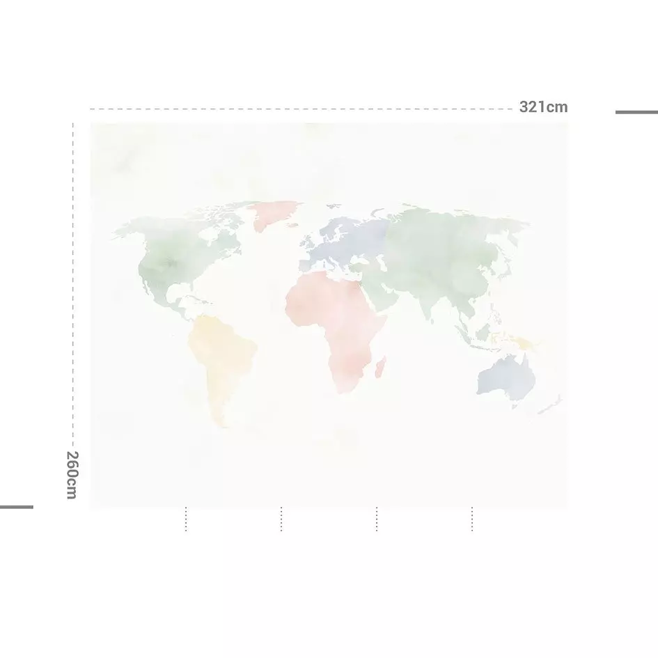 Papel pintado adhesivo (321 x 260 cm) Cute World Multicolor 2