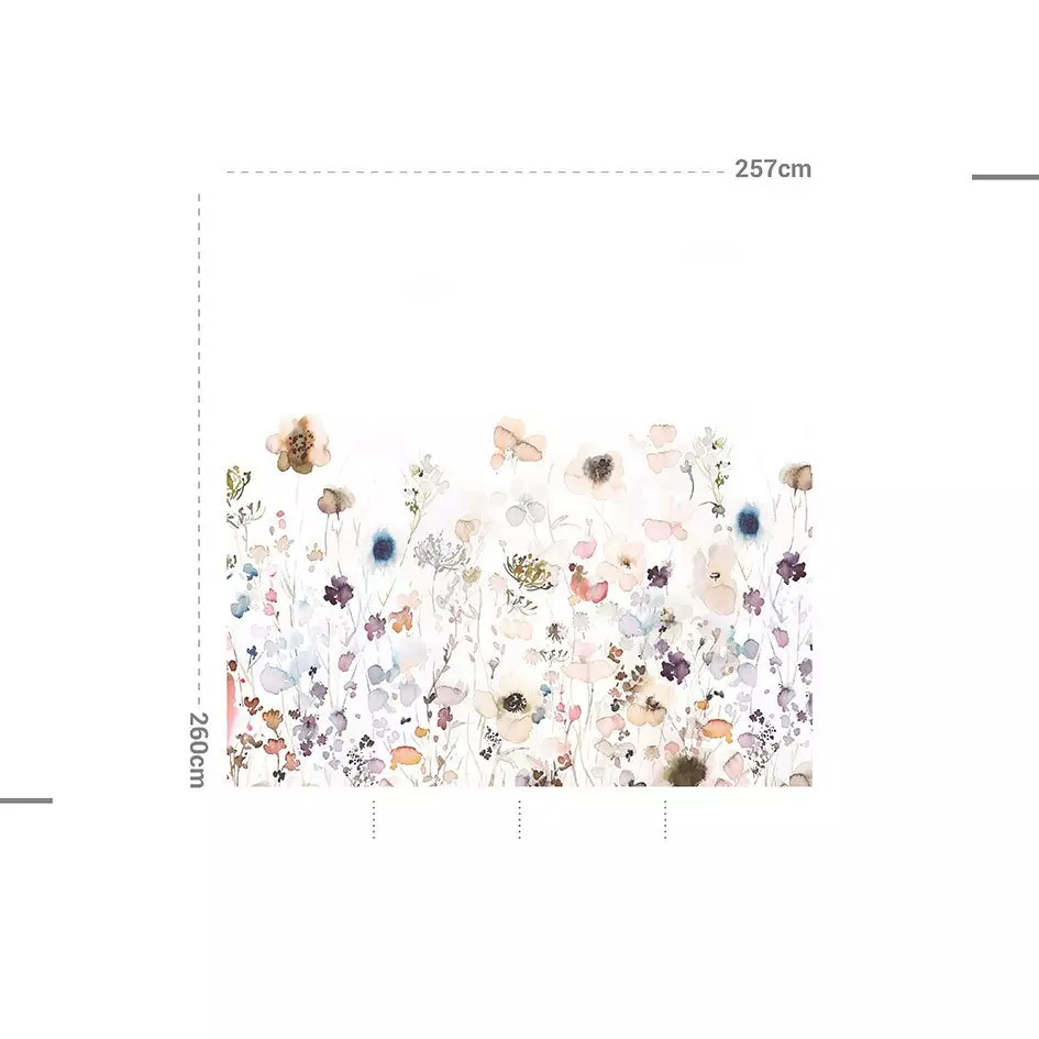 Papel pintado adhesivo (257 x 260 cm) Aleli Multicolor 2