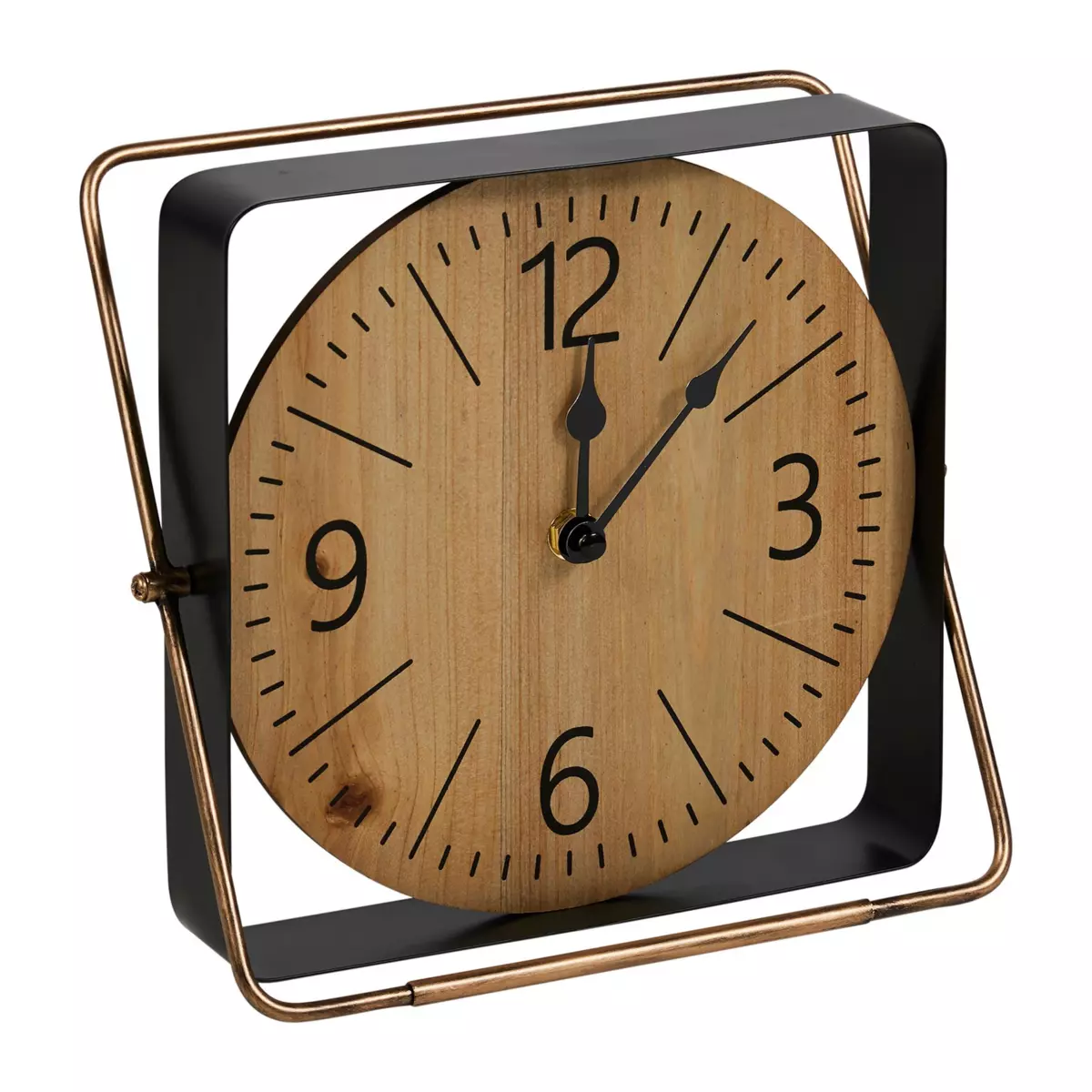 Metalen tafelklok (H25 cm) Galway Zwart
