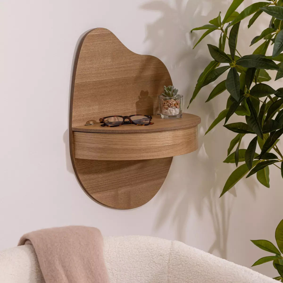 Etagère murale bois Giuseppe Beige 1
