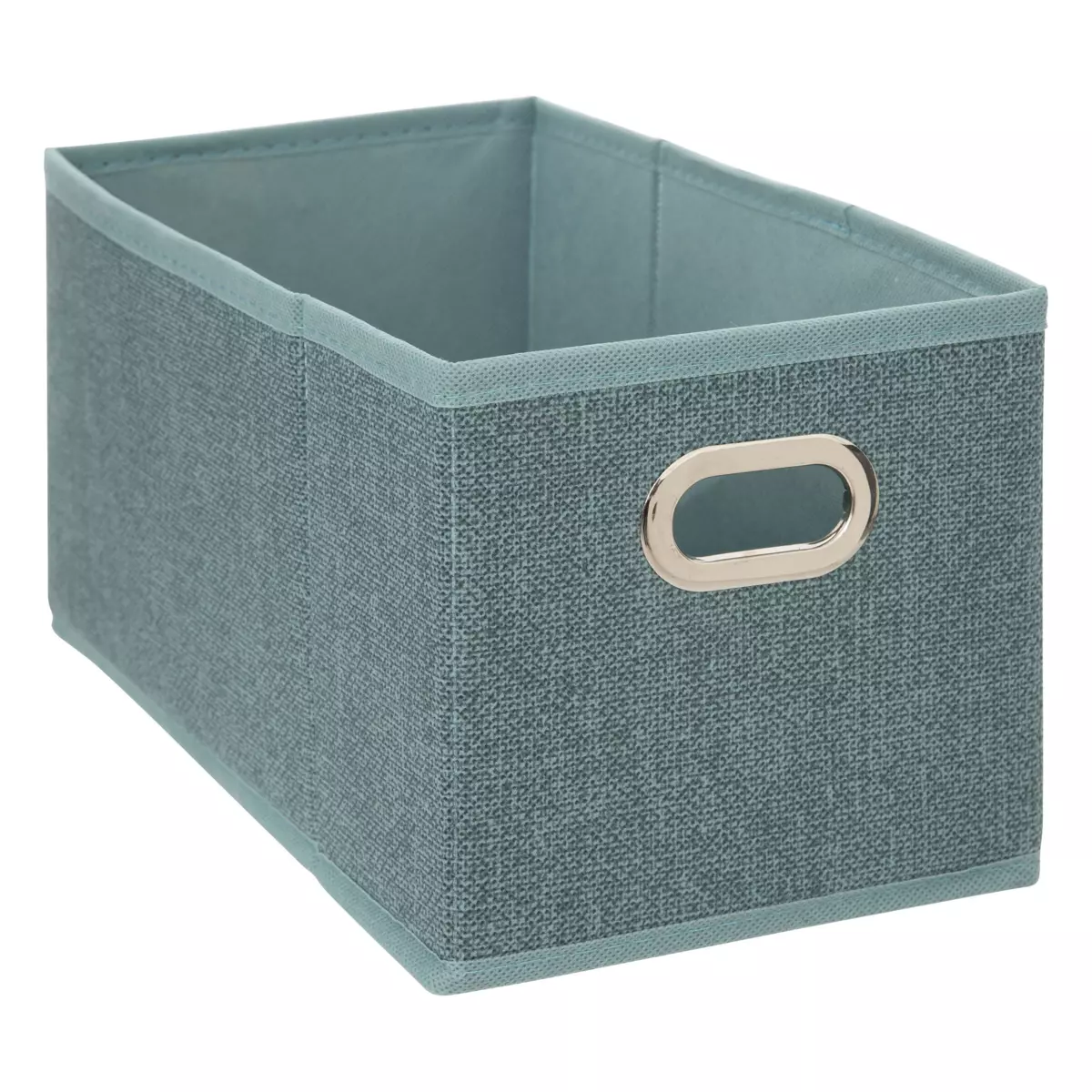 Panier de rangement (15 x 31 cm) Helena Bleu pétrole chiné 1