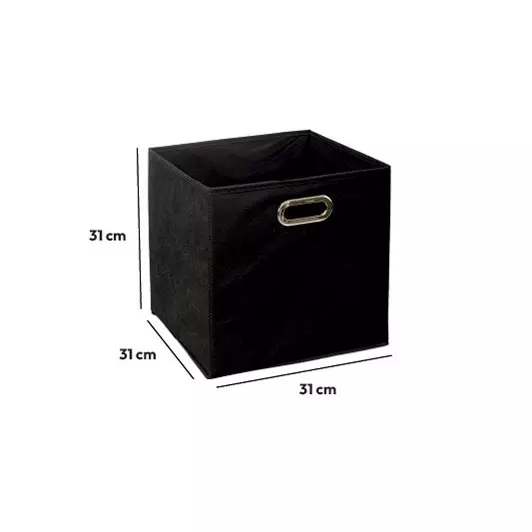 Contenitore portaoggetti (31 x 31 cm) Helena Nero 3