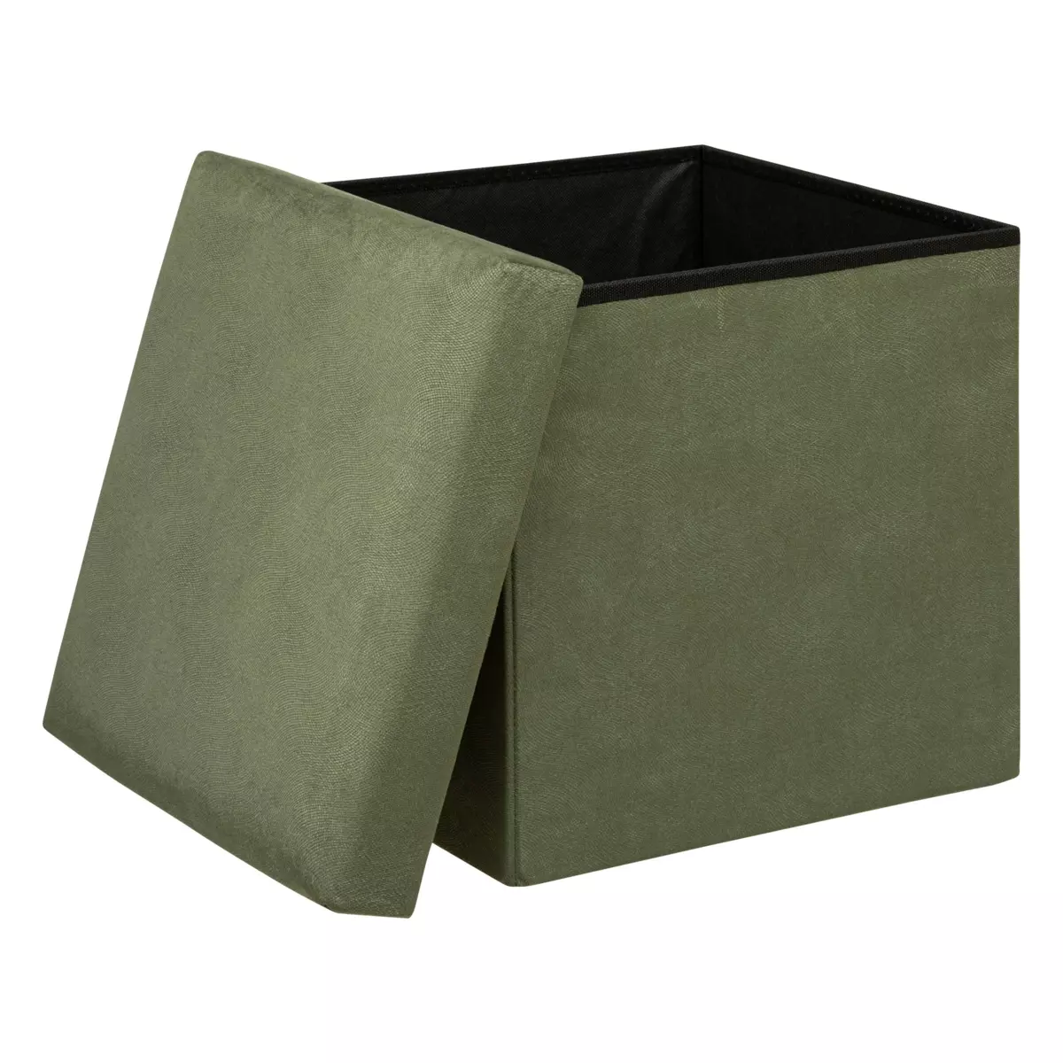 Pouf de rangement Lilou Vert kaki 2