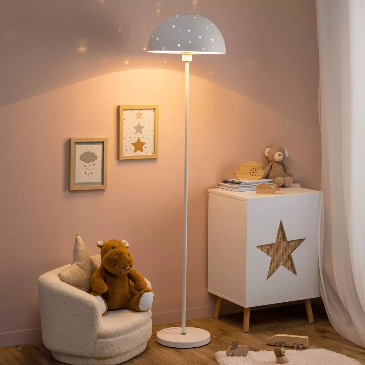 Lampadaire enfant Champignon Blanc 1