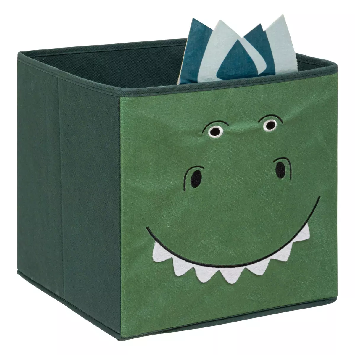 Panier de rangement enfant Dino Vert