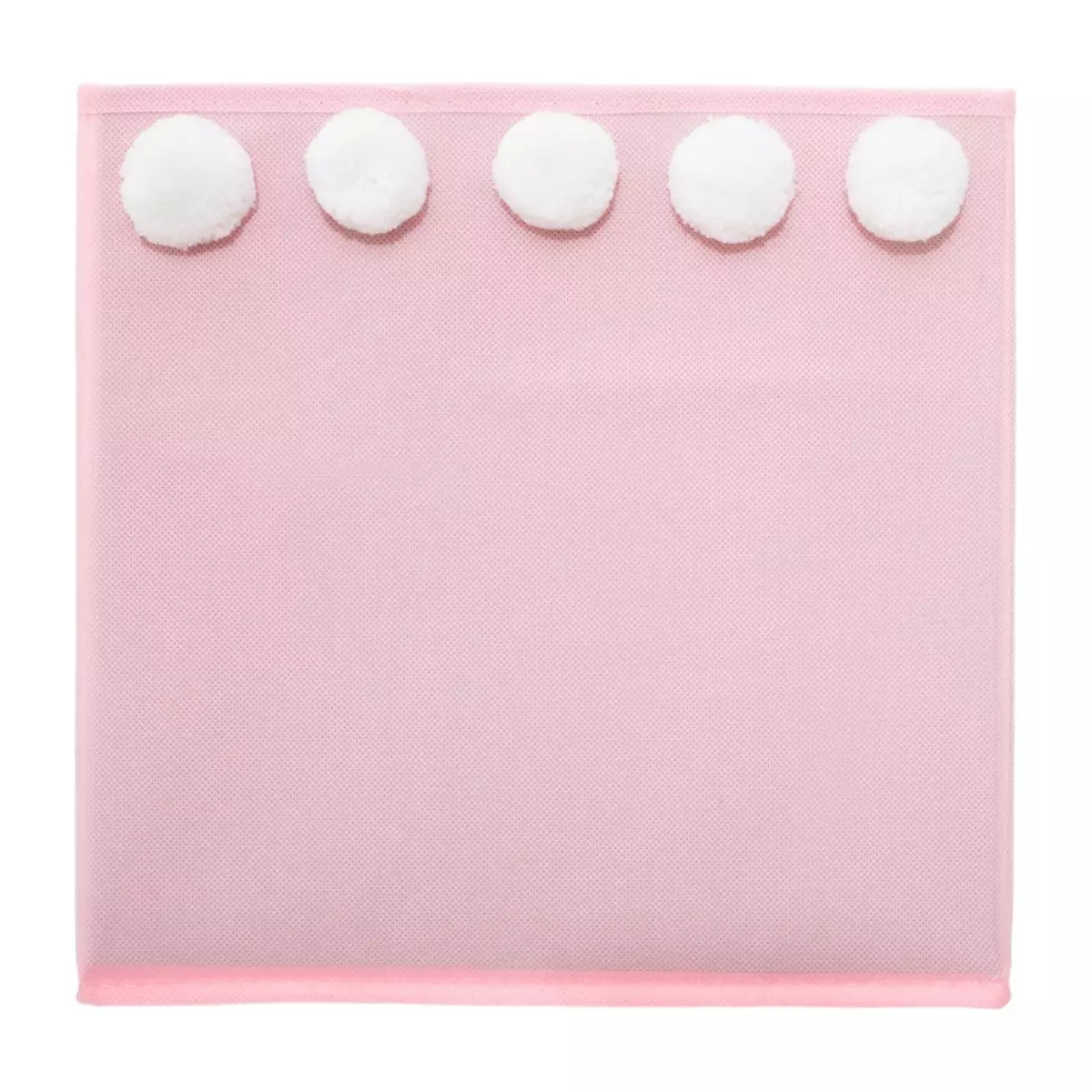 Panier de rangement 5 Pompons Rose 127
