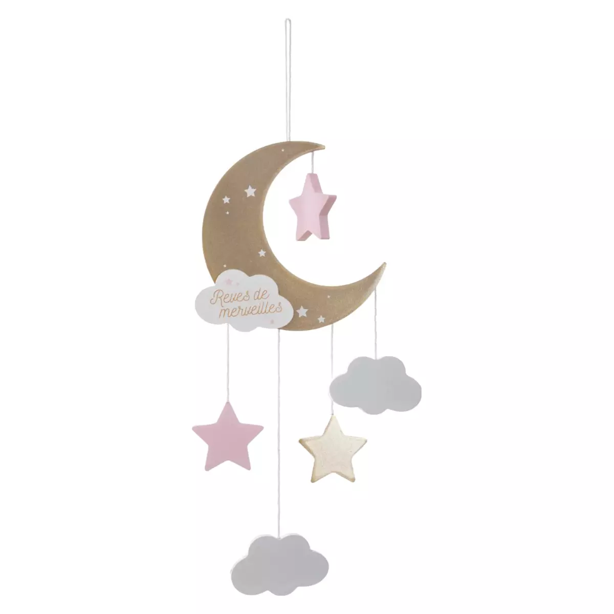 Mobile bébé Lune Rose 1