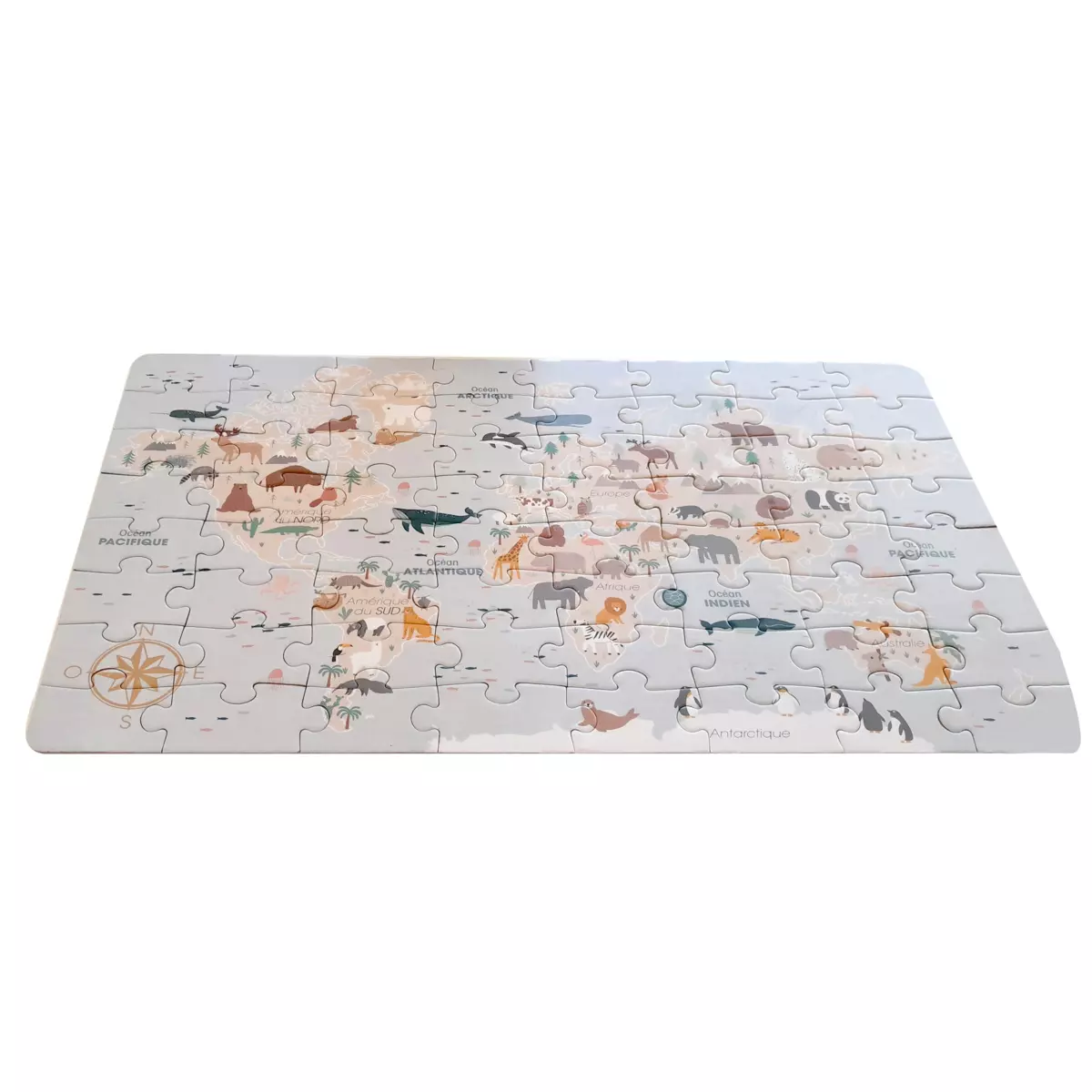 Puzzle enfant 64 pièces Autour du monde Multicolore