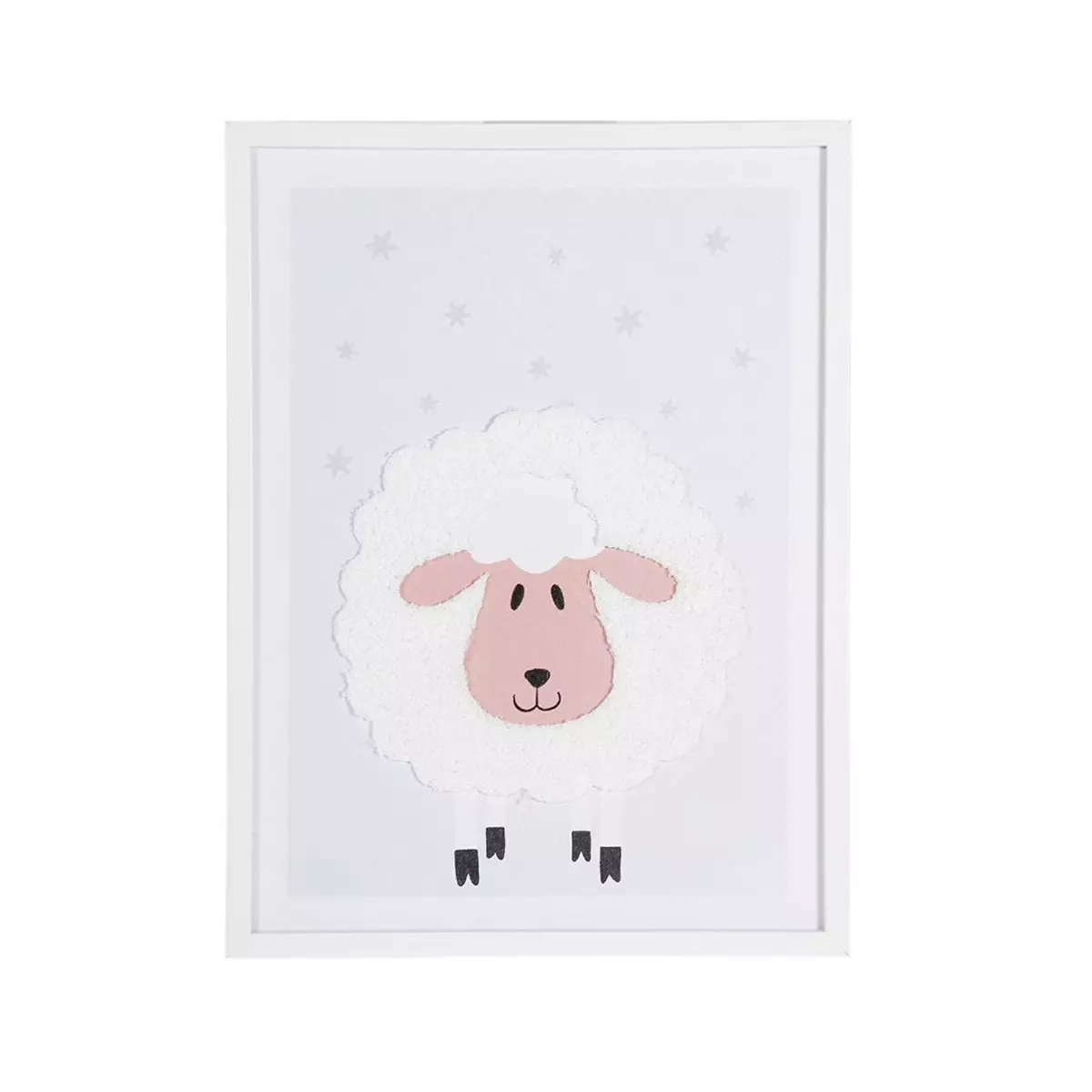Toile murale enfant Mouton Blanche 1