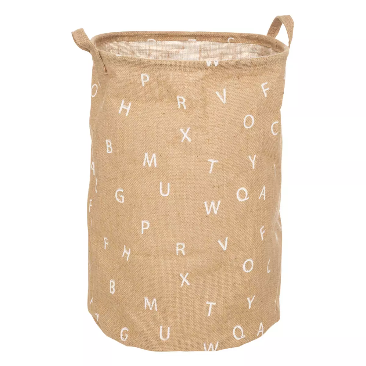 Panier à jouets jute Alphabet Beige 1