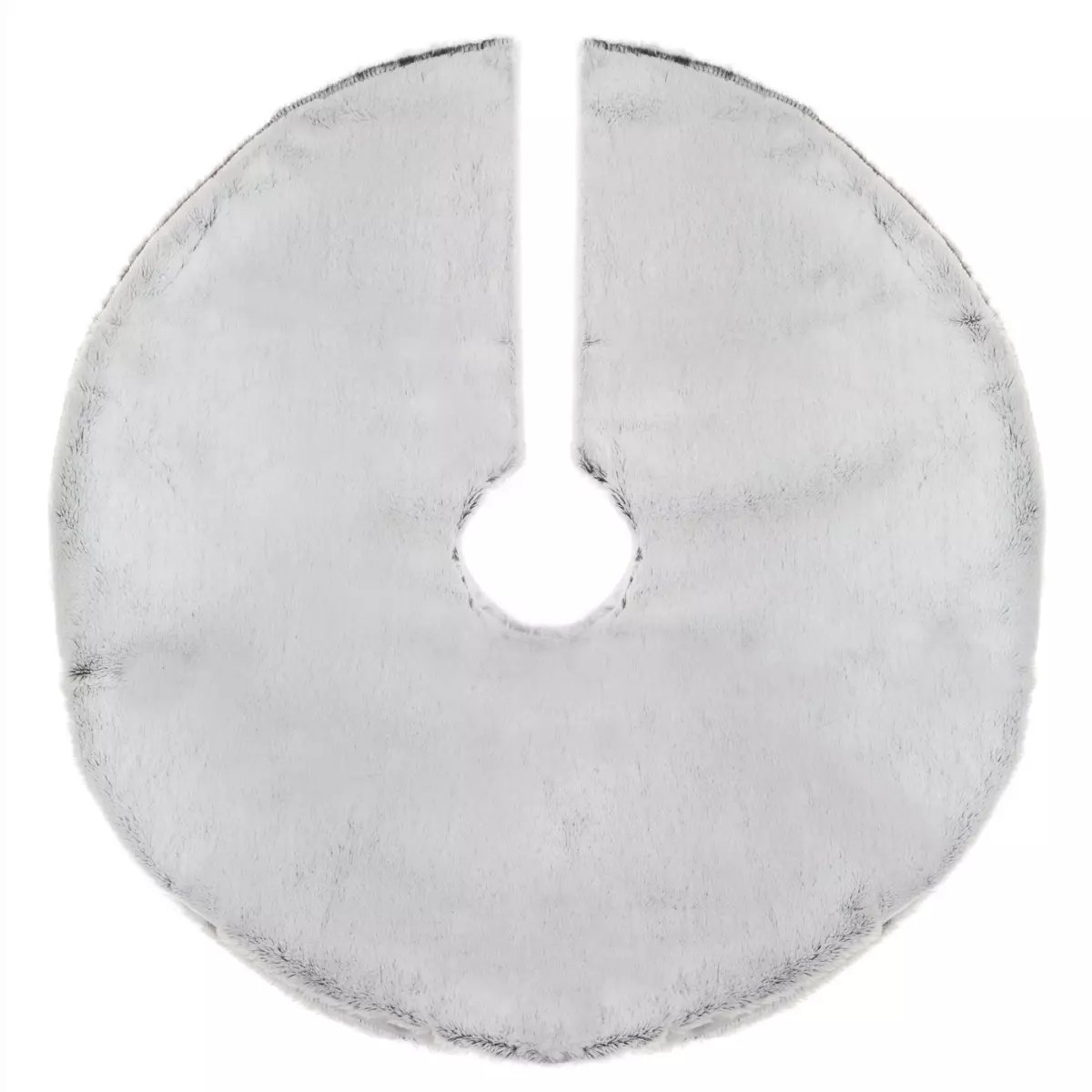 Tapis de sapin rond Fourrure grise 3