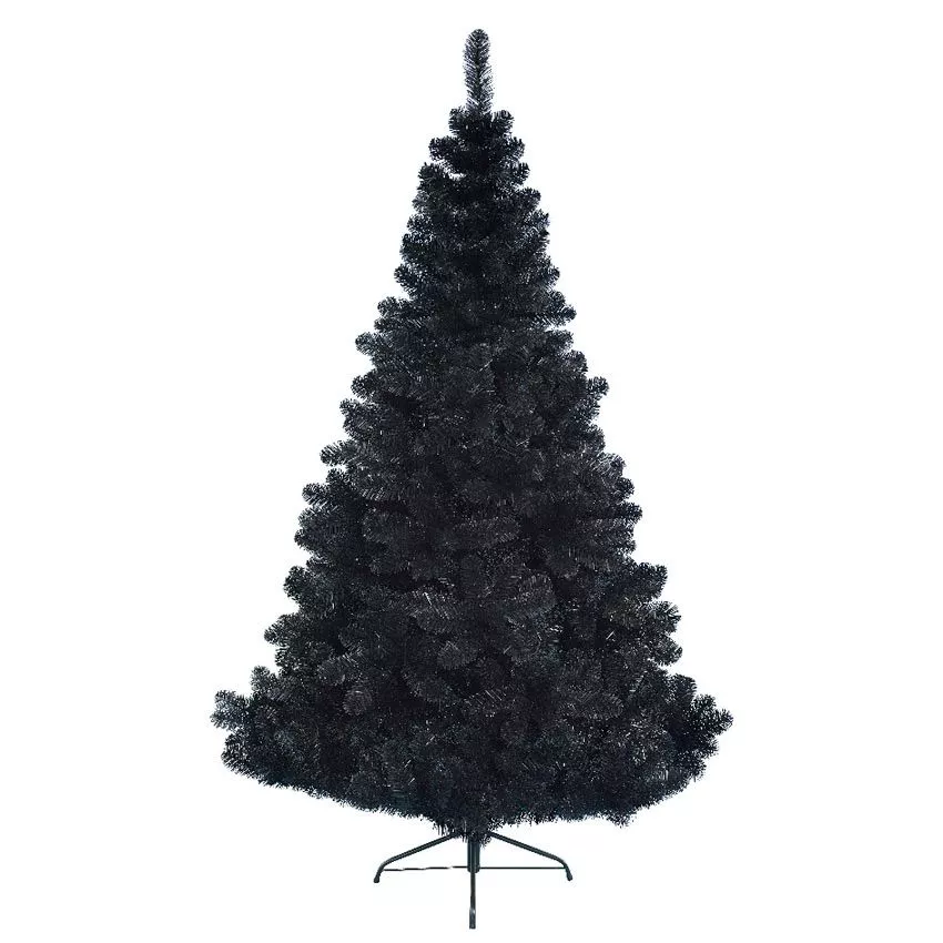 Árbol artificial de Navidad Black Royal Alto 210 cm Negro 4