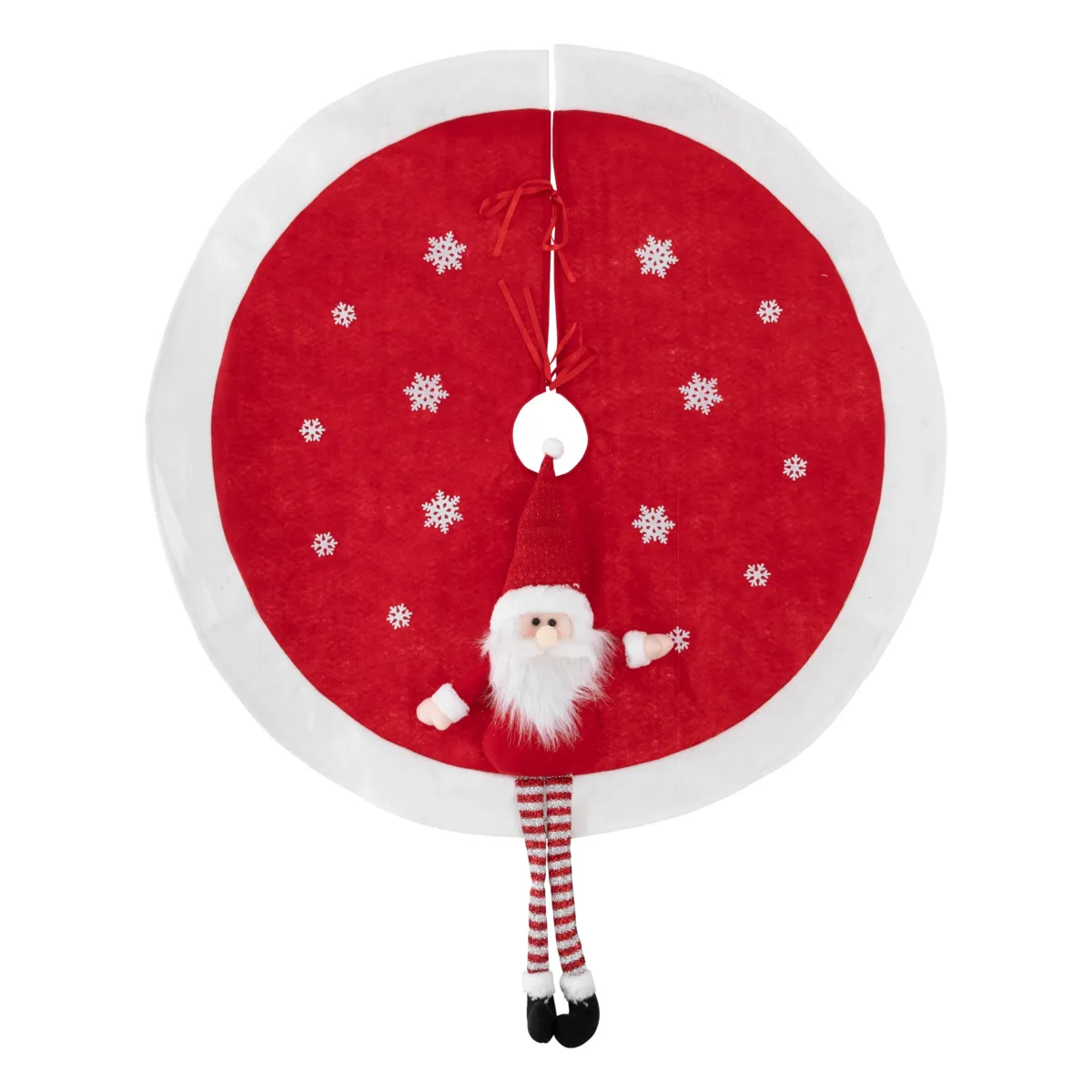 Tappeto per albero rotondo Babbo Natale