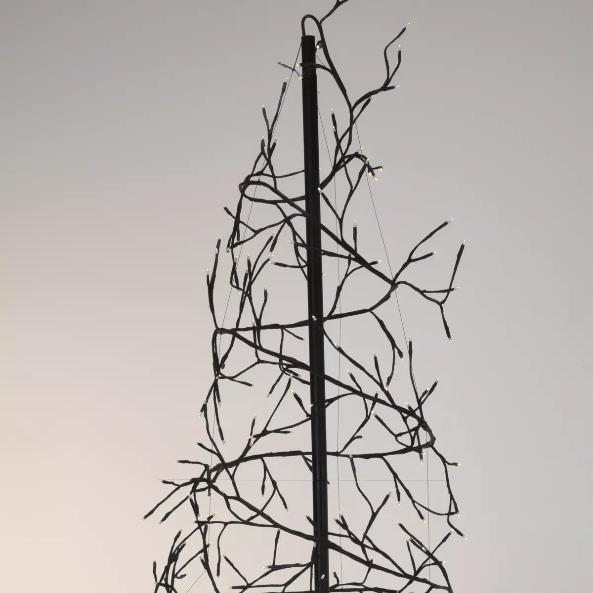 Árbol espiral luminoso Spiralis Negro Alto 150 cm Blanco cálido 4