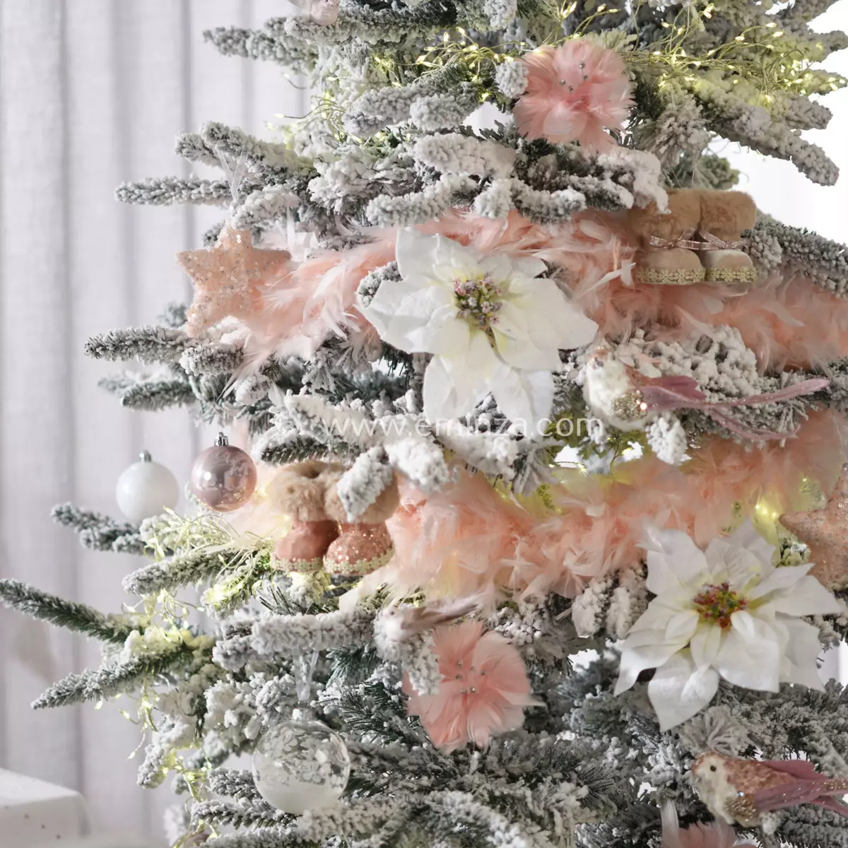 Veren Boa slinger Deluxe poederroze 2