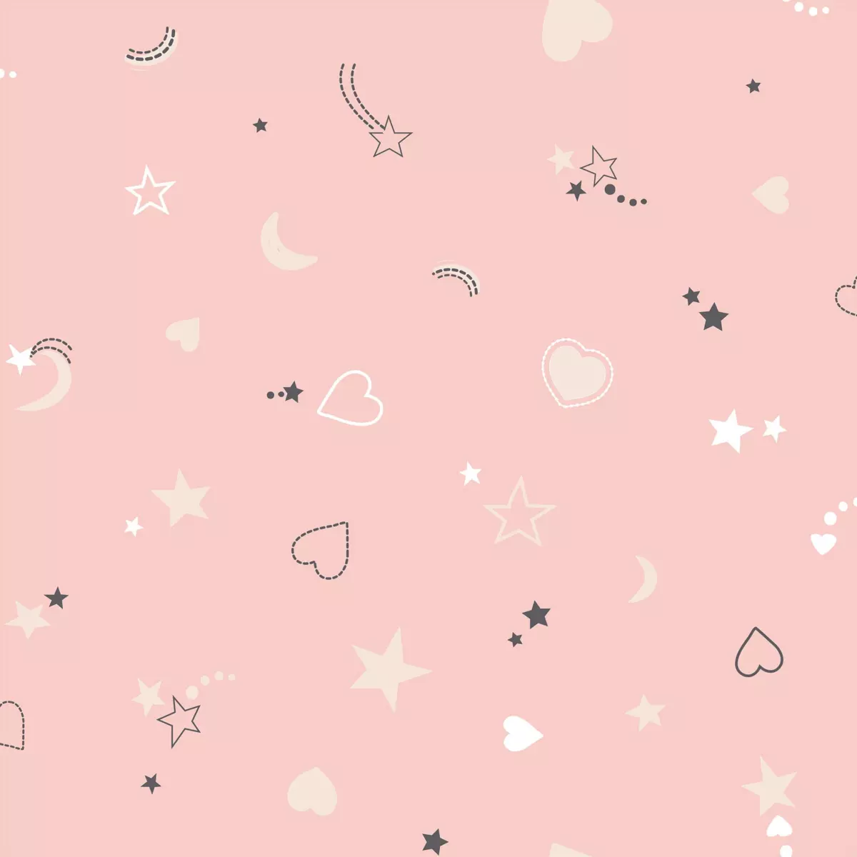 Dekbedovertrek met één kussensloop katoen (140 cm) Chat Roze 5