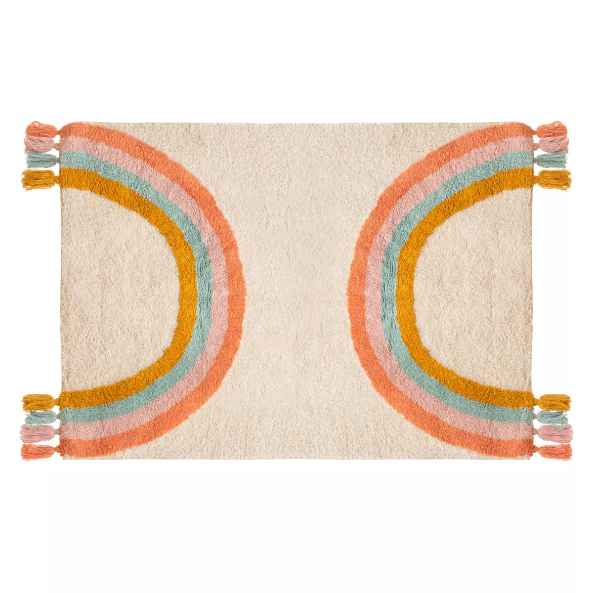 Tapis coton enfant (150 cm) Arc en ciel Multicolore 1