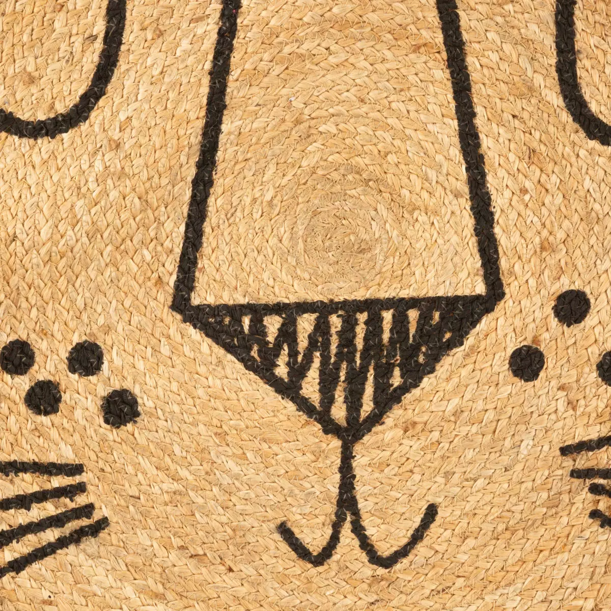 Tapis jute enfant (90 cm) Lion Beige 2