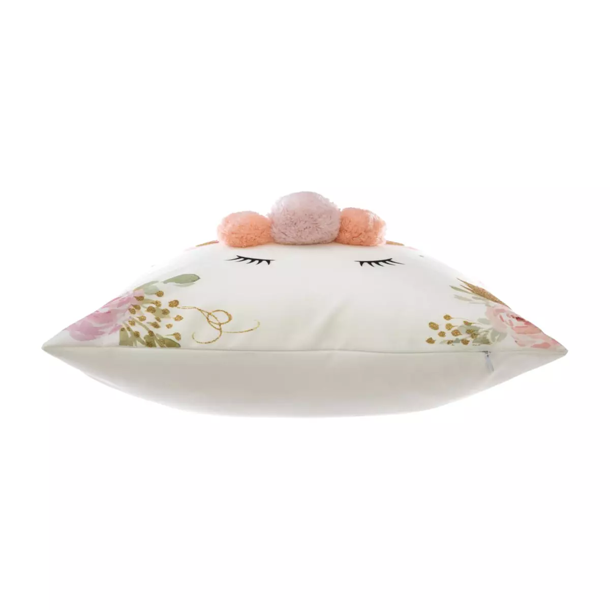 Coussin enfant (40 cm) Licorne Pompons Multicolore 4