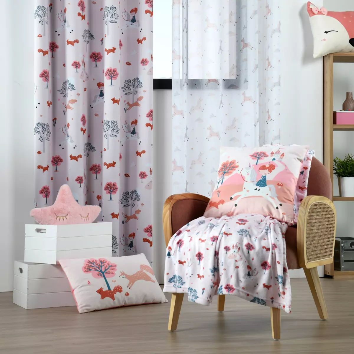 Coussin enfant étoile Cyrielle Rose 2