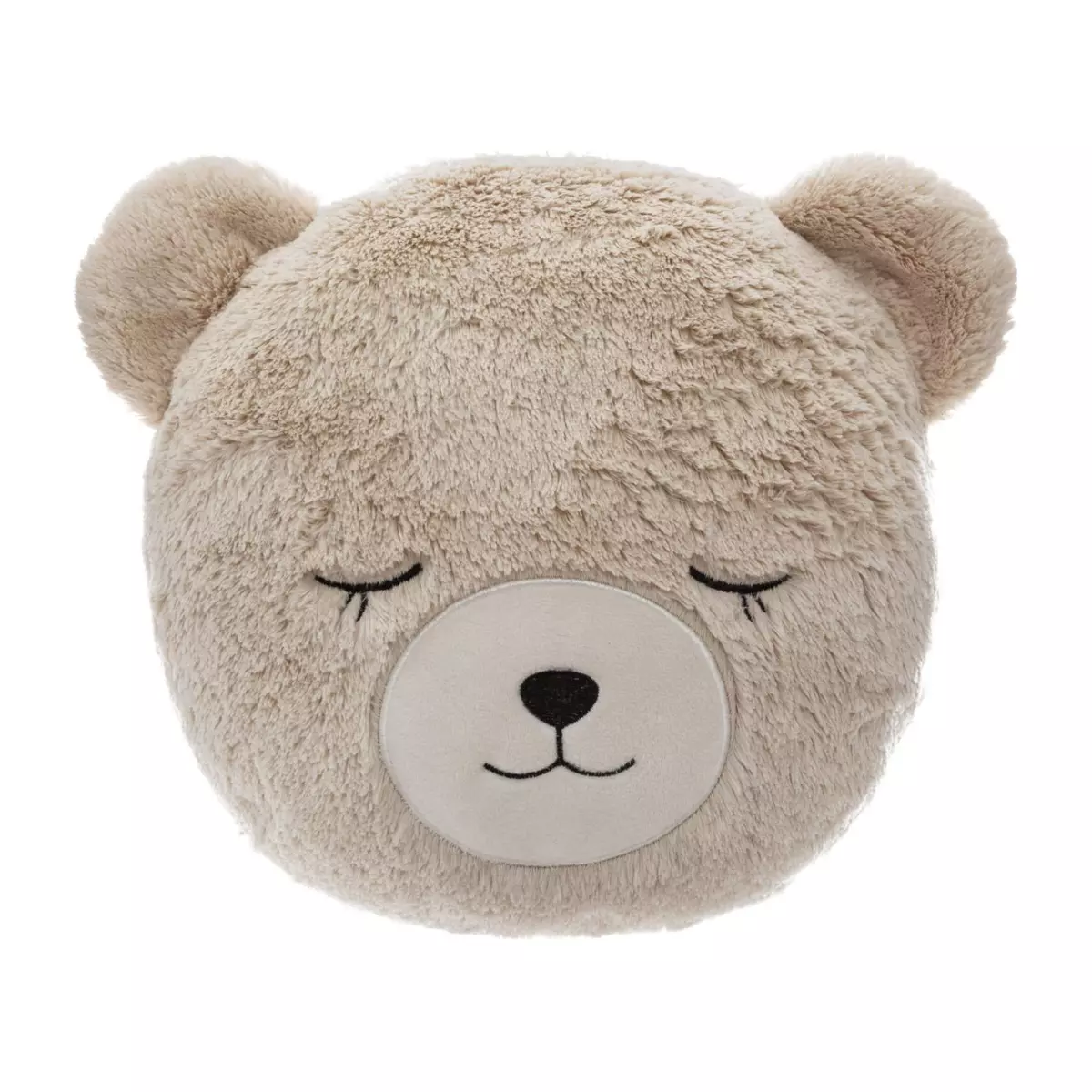 Coussin fausse fourrure enfant Ours Beige 1