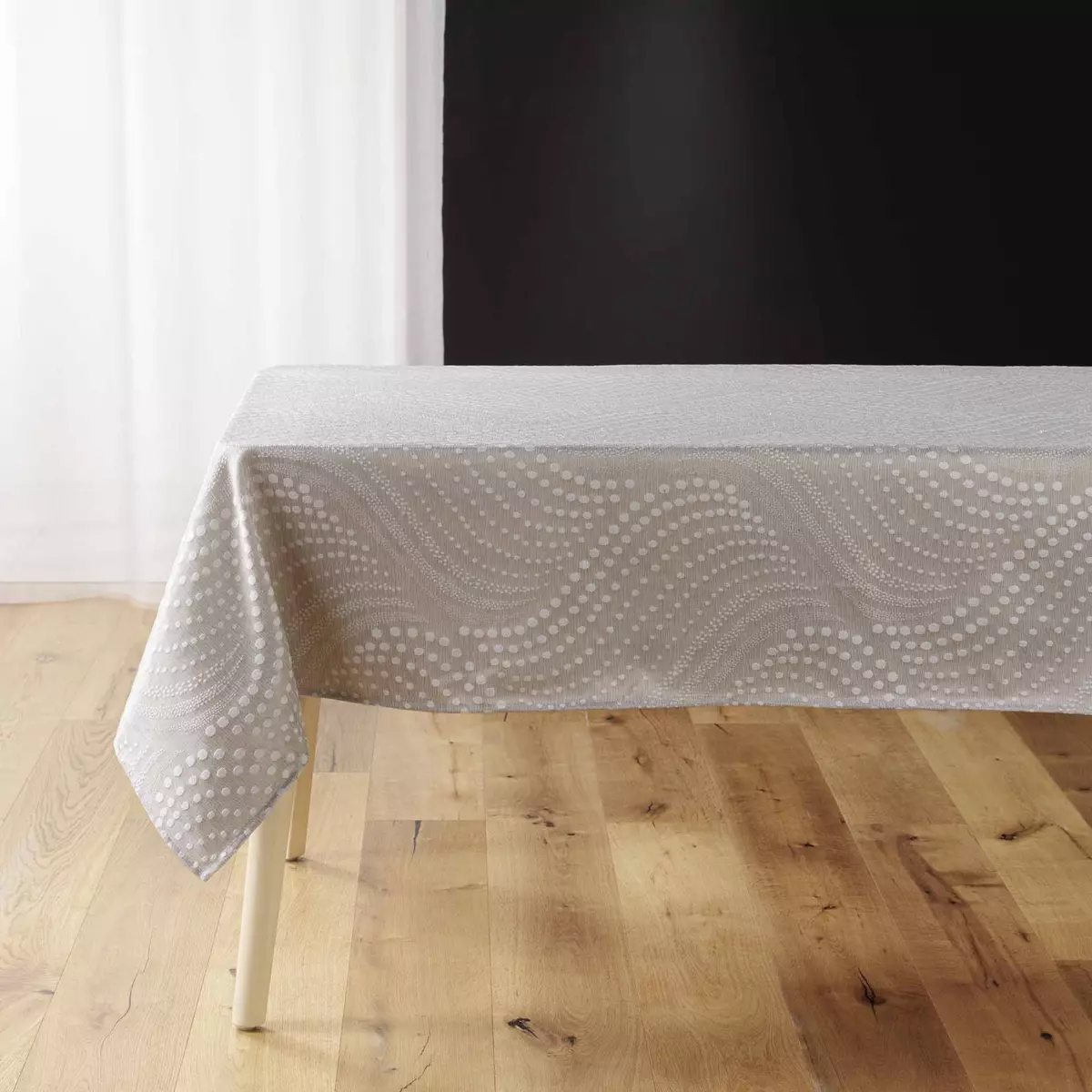 Nappe rectangulaire anti tache (240 cm) Billy Beige 2