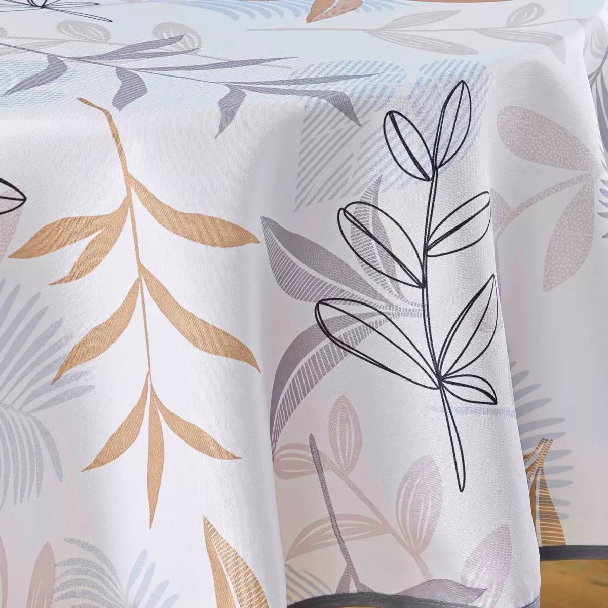 Tovaglia rotonda antimacchia (D180 cm) Miraline Grigio 2