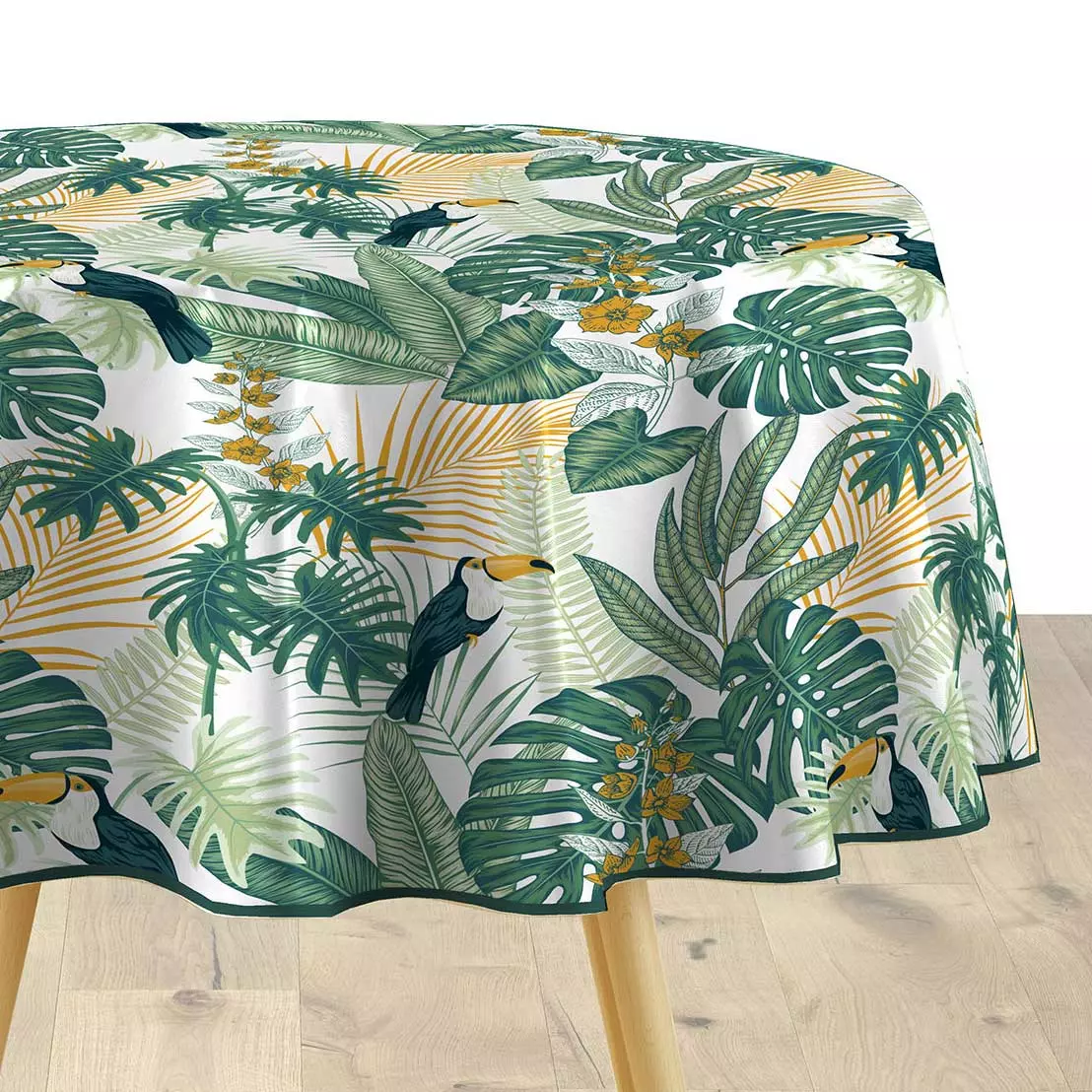Tovaglia rotonda PVC (D160 cm) Guyana Verde 3