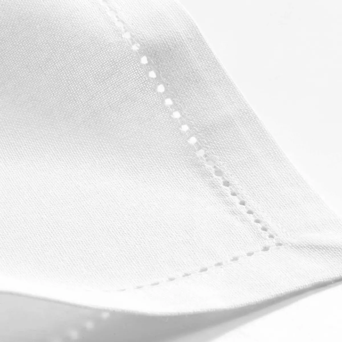 Lot de 3 serviettes coton Charline Blanc 3
