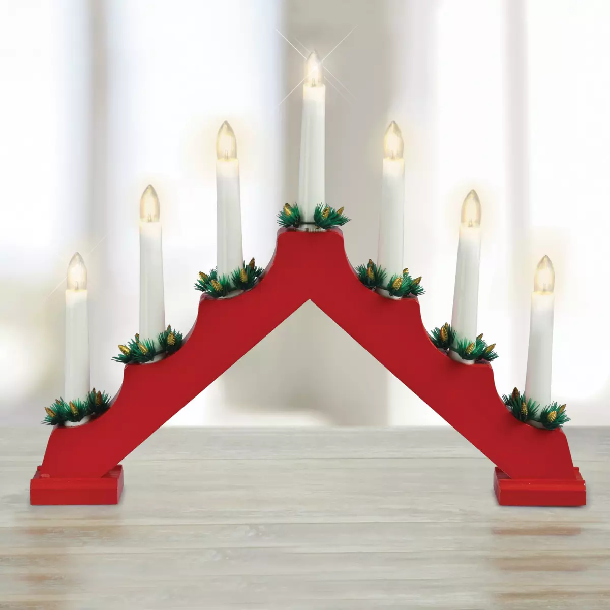 Candelabro luminoso Minuteur Rojo 1