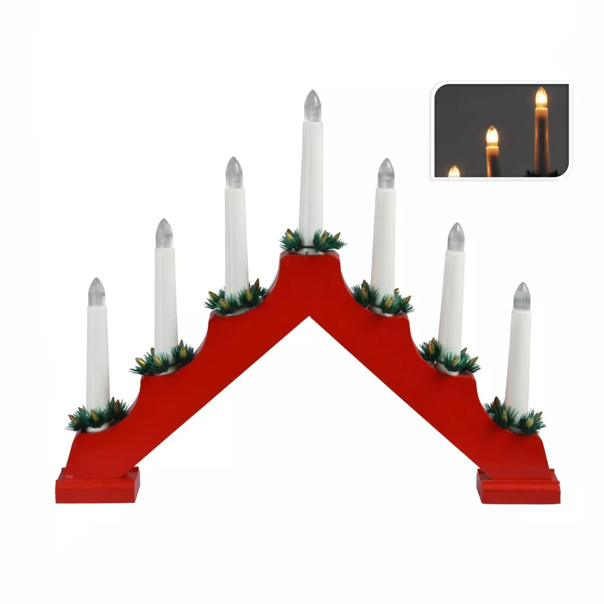 Candelabro luminoso Minuteur Rojo 2