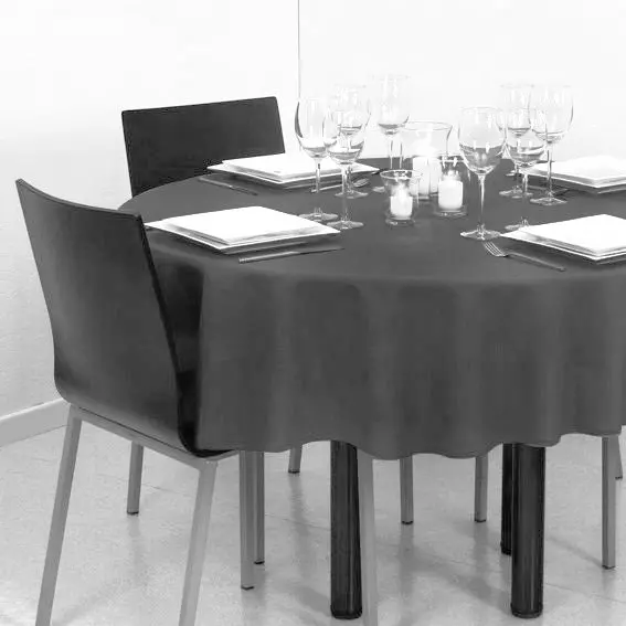 Tafelkleed Rond Vlekbestendig (D180 cm) Lina Grijs 1