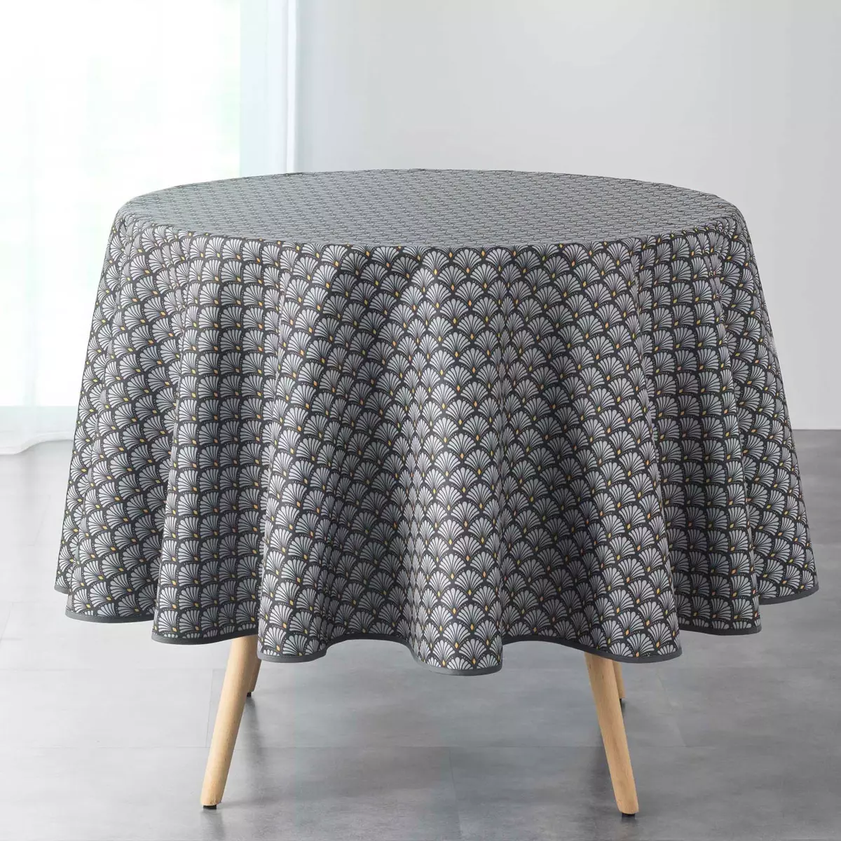 Nappe ronde anti tache (D180 cm) Artchic Gris anthracite 2