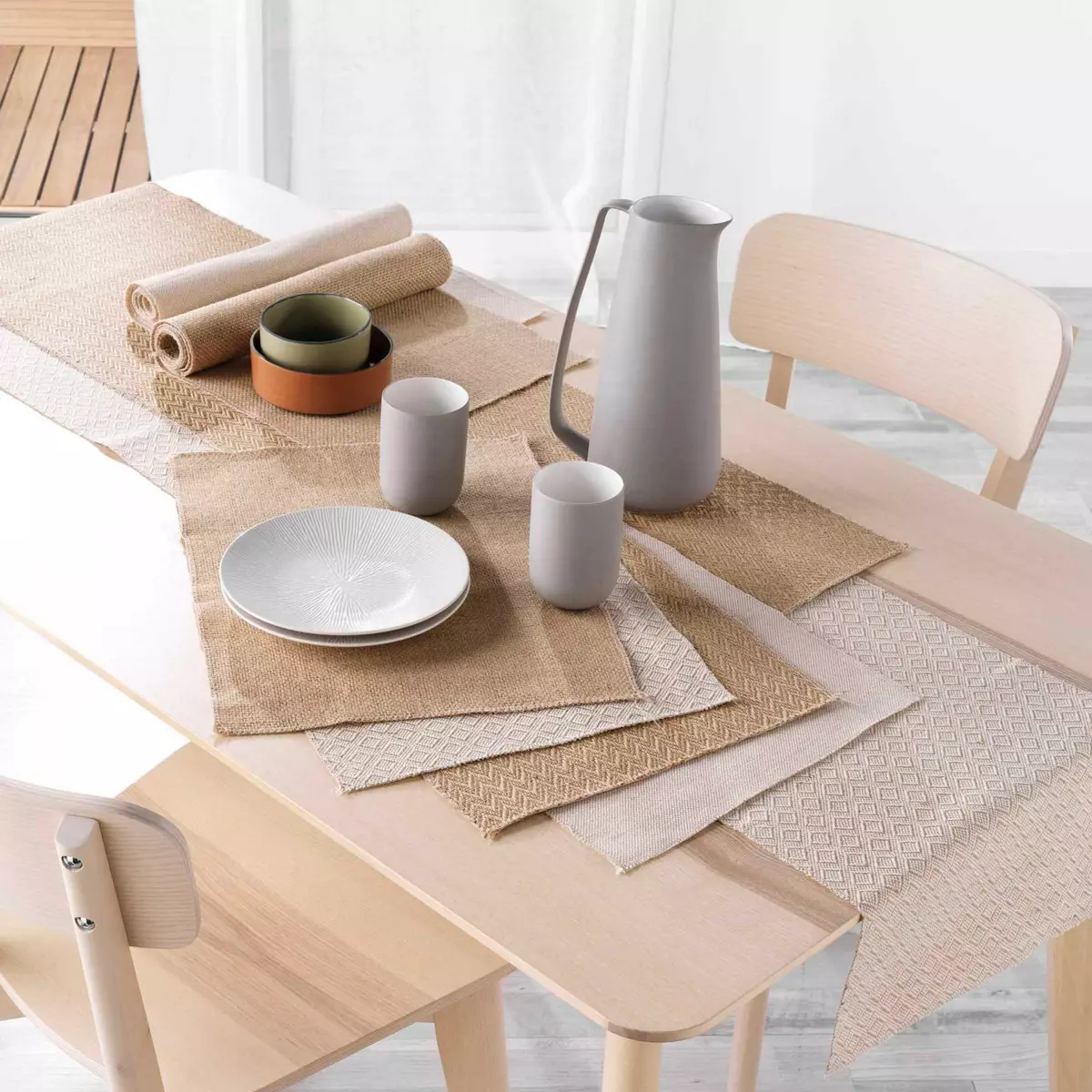 Tischläufer aus Jute (140 cm) Modalie Beige 3