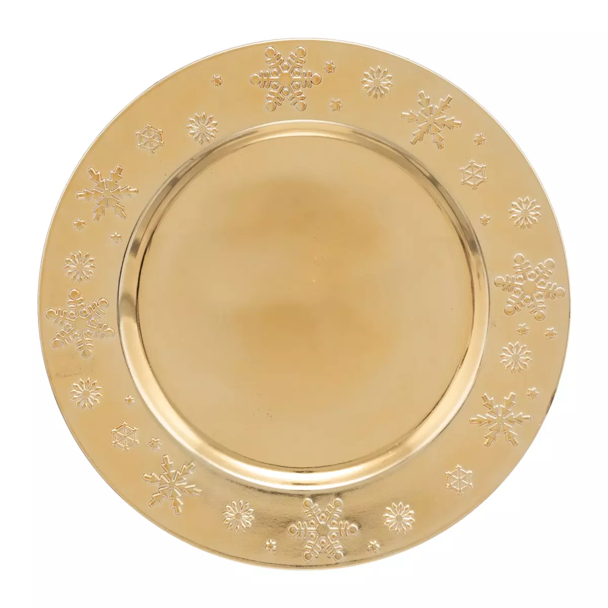 12er Set Platzteller Schneeflocken Gold 1
