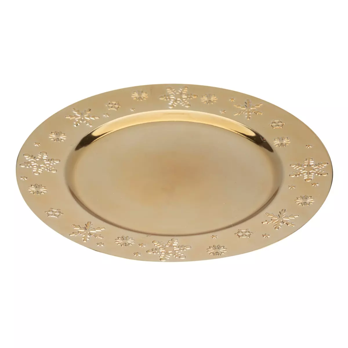 12er Set Platzteller Schneeflocken Gold 2