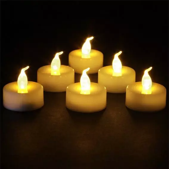 Lote de 6 velas calienta-plato LED Elyo Blanco cálido 2