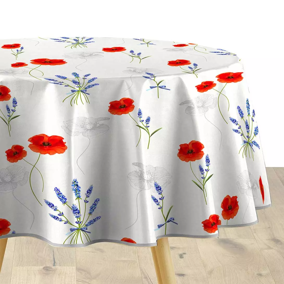 Nappe ronde PVC (D160 cm) Sisteron Rouge  2