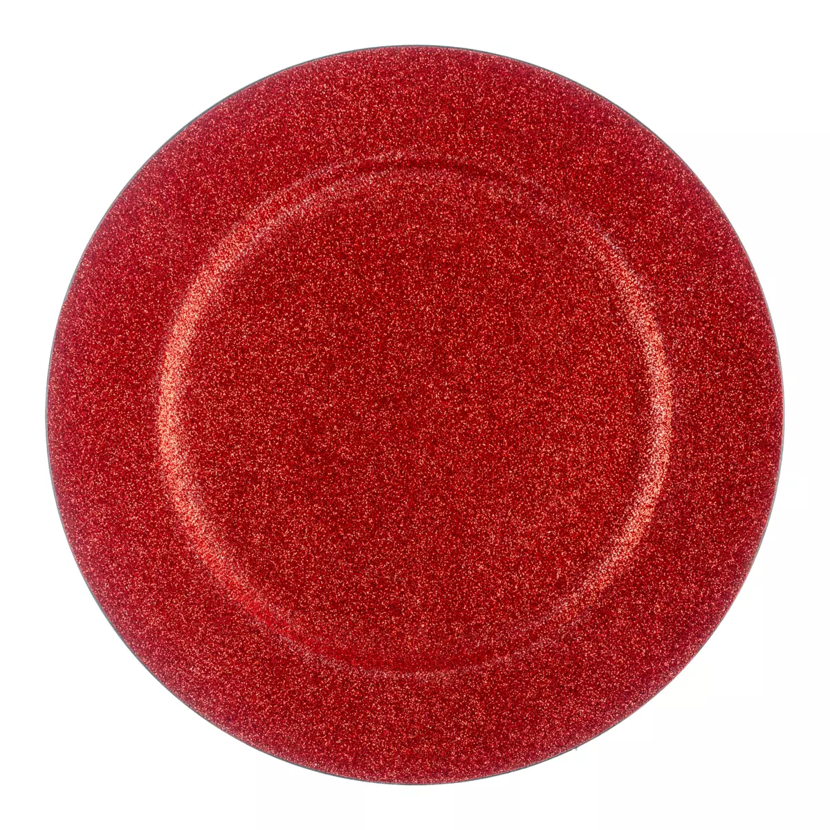 12er Set Platzteller Pailletten Rot 1