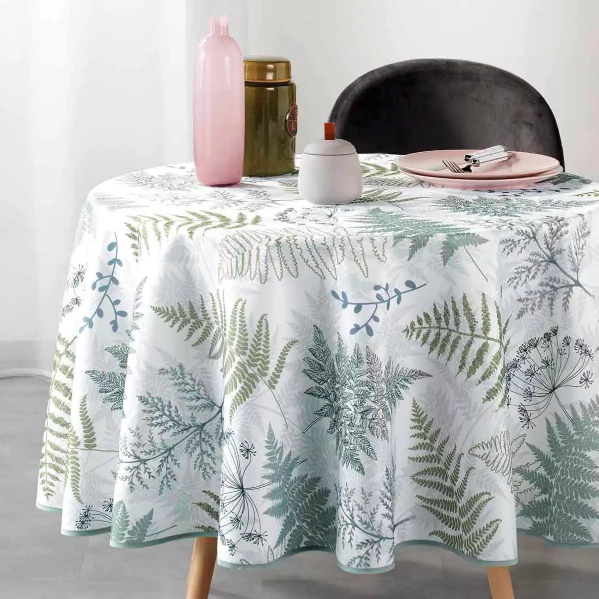 Mantel redondo (D180 cm) Melisandre Verde 1