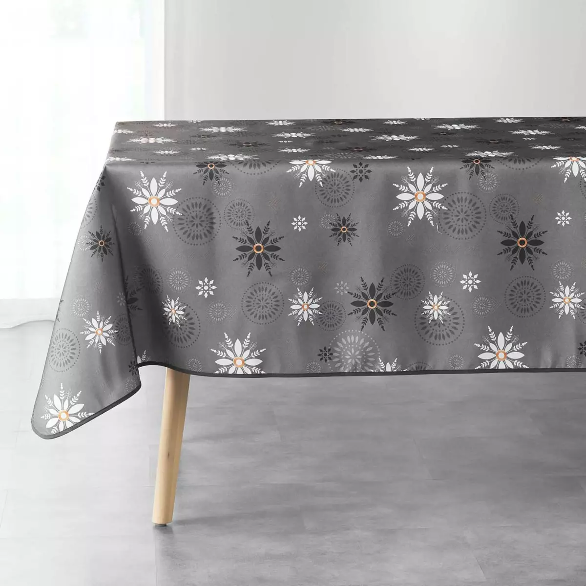 Rechteckige Tischdecke (L240 cm) Enchanté Anthrazitgrau 2
