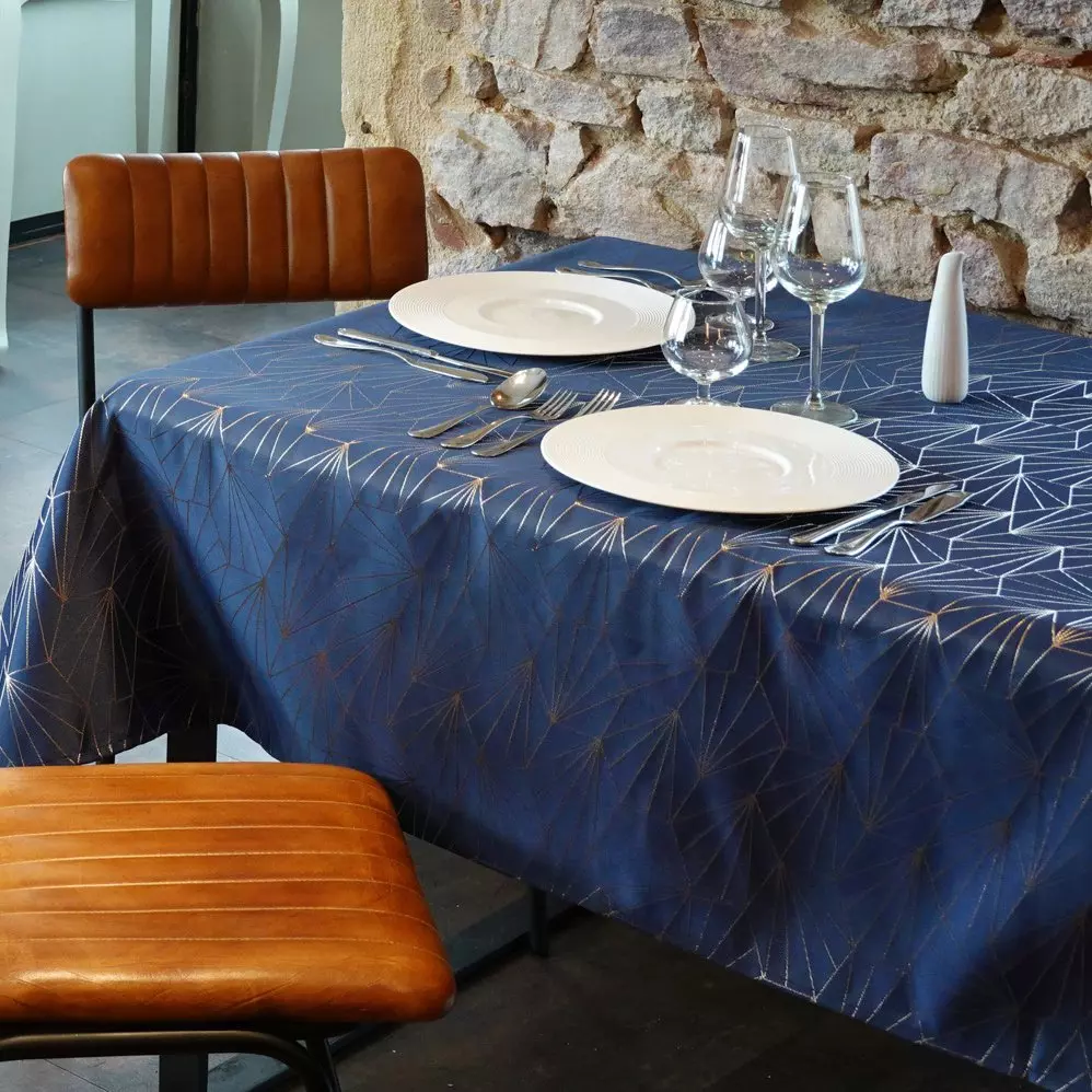 Tovaglia rettangolare (L240 cm) Facette Blu 2