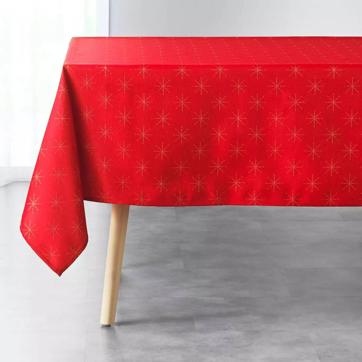 Nappe rectangulaire (L240 cm) Etoiles Rouge 3