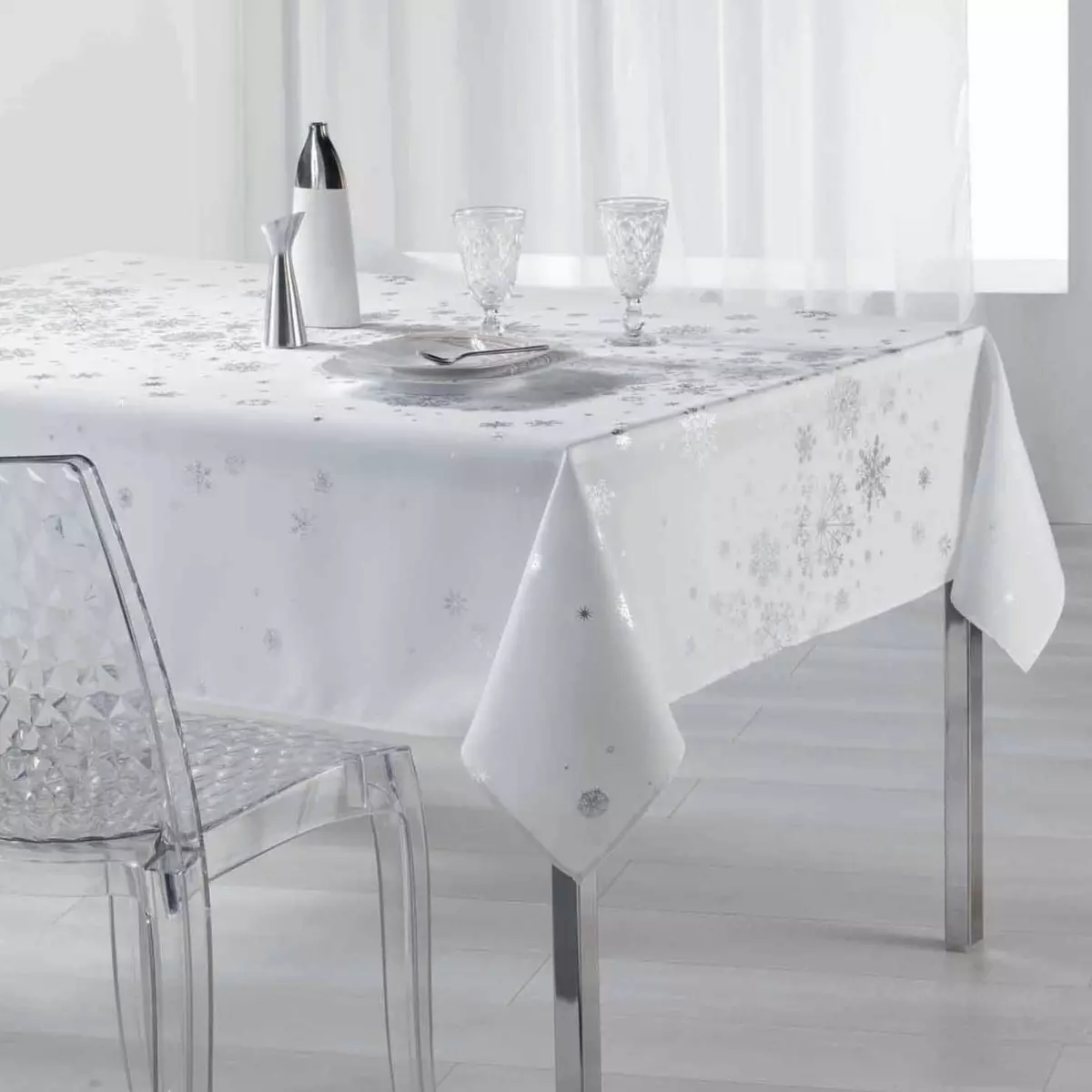 Nappe rectangulaire (L240 cm) Constellation Blanc 1