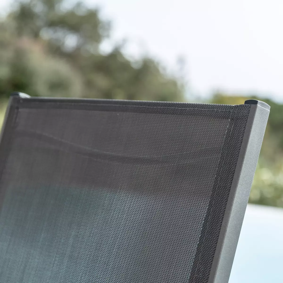 Fauteuil de jardin alu empilable Murano - Gris anthracite 2