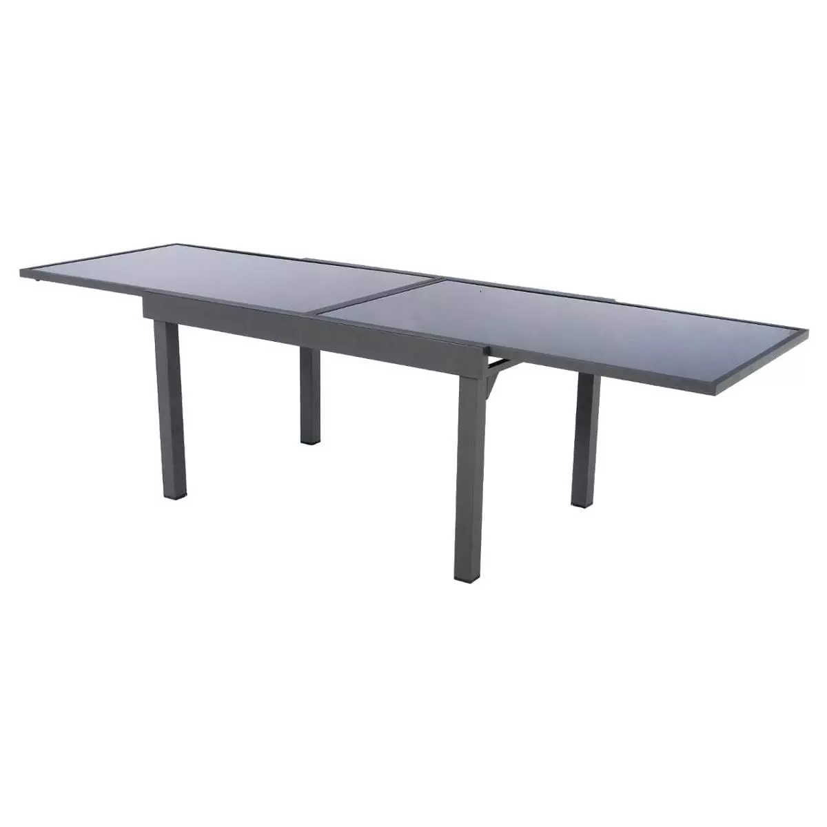 Table de jardin extensible 10 places en verre Murano (270 x 90 cm) - Anthracite 7