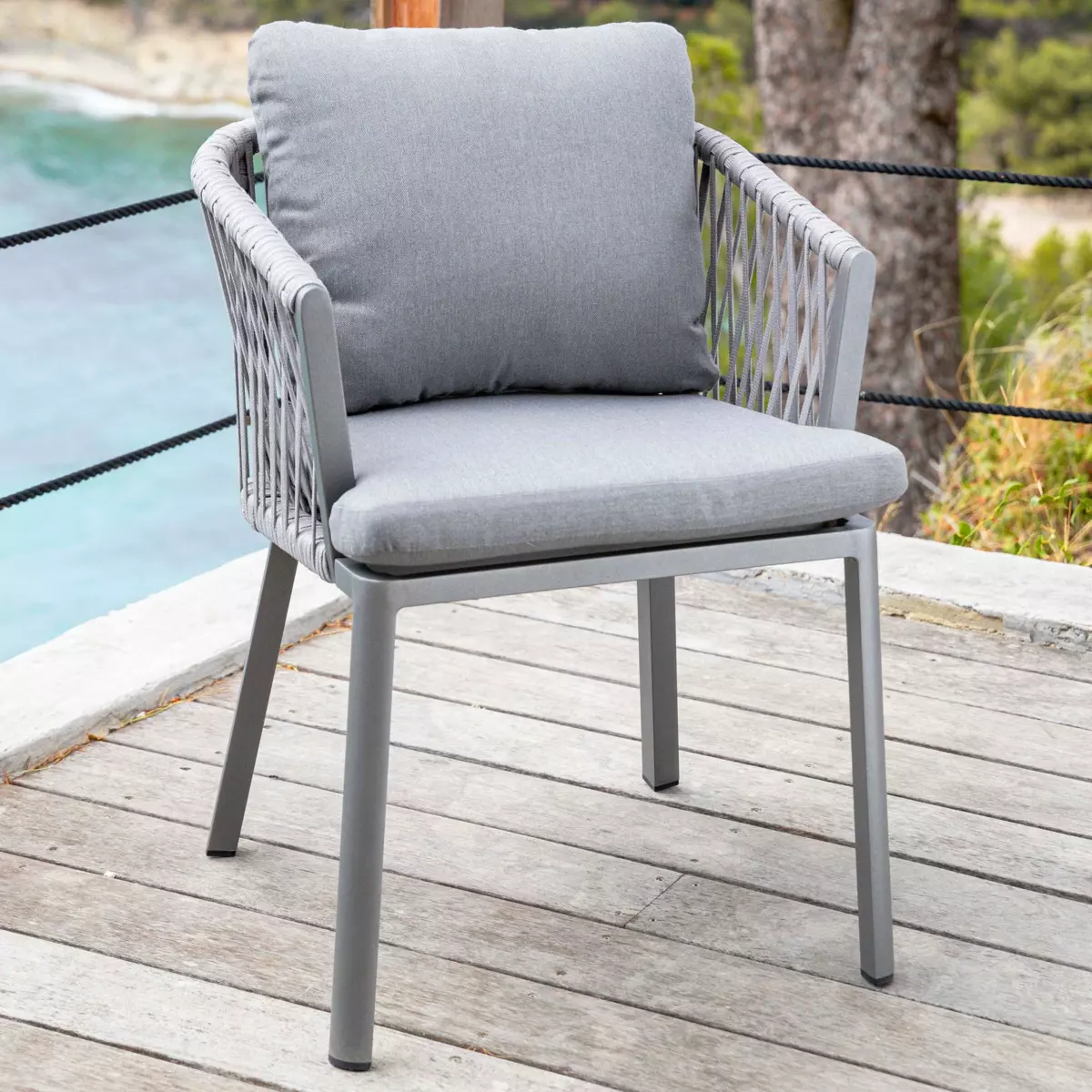 Lot de 2 fauteuils de jardin Amalfi - Gris anthracite 4